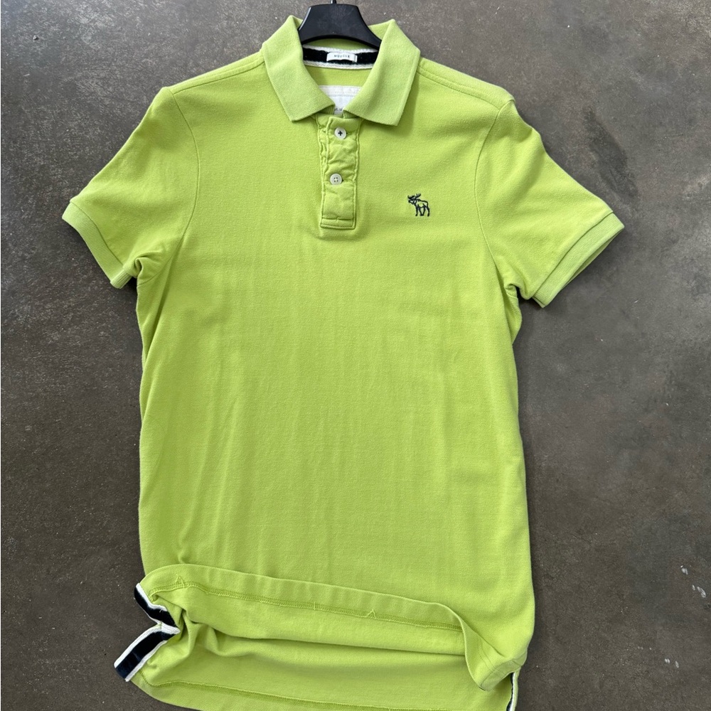 Abercrombie & Fitch Green Polo Shirt Classic Style